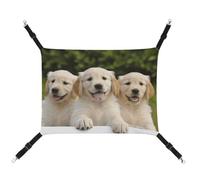 DWTJKMS Golden Retriever Puppies Cat Hammock Soft Sleeping Hammocks Adjustable Pet Hammock All Season Use for Cats, Ferret, Puppy, Rabbits, Small Animals (Classical)