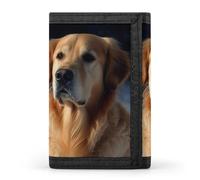 DWTJKMS Golden Retriever Wallet Minimalist Mens Slim Trifold Wallets Modern Fashion Wallets Anti-Theft Wallet Holds Cards And Cash