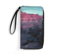 DWTJKMS Grand Canyon Long Wallet Slim PU Leather Wallets for Men Women Minimalist Wallet with Card Slots, white, 19.7x10.5cm