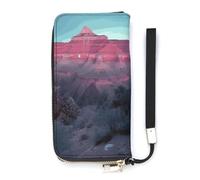 DWTJKMS Grand Canyon Long Wallet Slim PU Leather Wallets for Men Women Minimalist Wallet with Card Slots, white, 20x10.5cm