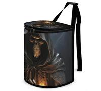 DWTJKMS Grim Reaper Car Trash Can with Lid Large Capacity Hanging Auto Trash Bin Leak-Proof Waterproof Trash Bin Cars Must Haves Interior Accessories