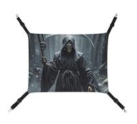 DWTJKMS Grim Reaper Cat Hammock Soft Sleeping Hammocks Adjustable Pet Hammock All Season Use for Cats, Ferret, Puppy, Rabbits, Small Animals (Classical)