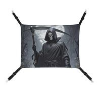 DWTJKMS Grim Reaper Cat Hammock Soft Sleeping Hammocks Adjustable Pet Hammock All Season Use for Cats, Ferret, Puppy, Rabbits, Small Animals (Classical)