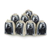 DWTJKMS Grim Reaper Gift Pouches 8PCS Portable Small Drawstring Storage Bags Pouches Reusable Cotton Linen Bunches Pocket For Wedding, Travel, Office, Workout (Unisex)