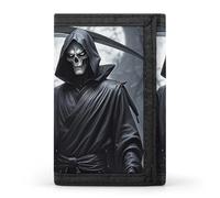 DWTJKMS Grim Reaper Wallet Minimalist Mens Slim Trifold Wallets Modern Fashion Wallets Anti-Theft Wallet Holds Cards And Cash