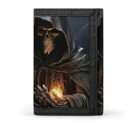 DWTJKMS Grim Reaper Wallet Minimalist Mens Slim Trifold Wallets Modern Fashion Wallets Anti-Theft Wallet Holds Cards And Cash