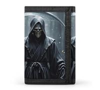 DWTJKMS Grim Reaper Wallet Minimalist Mens Slim Trifold Wallets Modern Fashion Wallets Anti-Theft Wallet Holds Cards And Cash