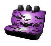 DWTJKMS Halloween Flying Purple Bats Car Seat Cover, Car Non-Slip Protector for Back Seat, Durable Scratch Proof Universal Size Auto Seats Cover Fits Cars, Trucks and SUVs