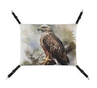 DWTJKMS Hawk Sitting in The Tree Cat Hammock Soft Sleeping Hammocks Adjustable Pet Hammock All Season Use for Cats, Ferret, Puppy, Rabbits, Small Animals (Classical)