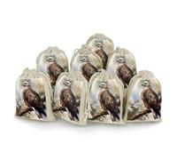 DWTJKMS Hawk Sitting In The Tree Gift Pouches 8PCS Portable Small Drawstring Storage Bags Pouches Reusable Cotton Linen Bunches Pocket For Wedding, Travel, Office, Workout (Unisex)