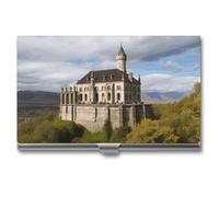 DWTJKMS Historical Monuments of Armenia Business Card Holder Aluminum Alloy Card Case Metal Name Card Holder for Men Women Professional Credit Card ID Case for Office Business Unique Gift
