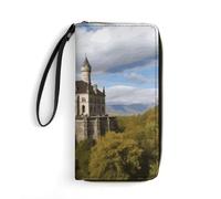 DWTJKMS Historical Monuments of Armenia Long Wallet Slim PU Leather Wallets for Men Women Minimalist Wallet with Card Slots, white, 19.7x10.5cm