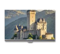 DWTJKMS Hohenschwangau Business Card Holder Aluminum Alloy Card Case Metal Name Card Holder for Men Women Professional Credit Card ID Case for Office Business Unique Gift