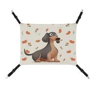 DWTJKMS I Love My Dog Dachshunds Cat Hammock Soft Sleeping Hammocks Adjustable Pet Hammock All Season Use for Cats, Ferret, Puppy, Rabbits, Small Animals (Classical)