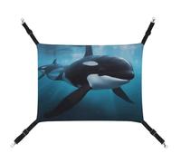 DWTJKMS Killer Whale Cat Hammock Soft Sleeping Hammocks Adjustable Pet Hammock All Season Use for Cats, Ferret, Puppy, Rabbits, Small Animals (Classical)