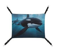 DWTJKMS Killer Whale Cat Hammock Soft Sleeping Hammocks Adjustable Pet Hammock All Season Use for Cats, Ferret, Puppy, Rabbits, Small Animals (Classical)