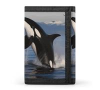 DWTJKMS Killer Whale Wallet Minimalist Mens Slim Trifold Wallets Modern Fashion Wallets Anti-Theft Wallet Holds Cards And Cash