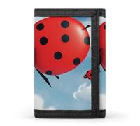 DWTJKMS Ladybug And Cloud Wallet Minimalist Mens Slim Trifold Wallets Modern Fashion Wallets Anti-Theft Wallet Holds Cards And Cash