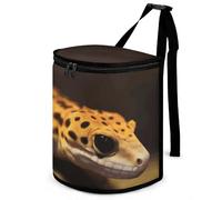 DWTJKMS Leopard Little Gecko Car Trash Can with Lid Large Capacity Hanging Auto Trash Bin Leak-Proof Waterproof Trash Bin Cars Must Haves Interior Accessories