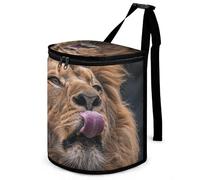 DWTJKMS Lion Sticks Out Tongue Car Trash Can with Lid Large Capacity Hanging Auto Trash Bin Leak-Proof Waterproof Trash Bin Cars Must Haves Interior Accessories