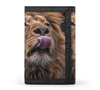 DWTJKMS Lion Sticks Out Tongue Wallet Minimalist Mens Slim Trifold Wallets Modern Fashion Wallets Anti-Theft Wallet Holds Cards And Cash