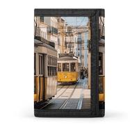 DWTJKMS Lisbon Tram Wallet Minimalist Mens Slim Trifold Wallets Modern Fashion Wallets Anti-Theft Wallet Holds Cards And Cash