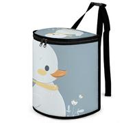 DWTJKMS Little White Duck Car Trash Can with Lid Large Capacity Hanging Auto Trash Bin Leak-Proof Waterproof Trash Bin Cars Must Haves Interior Accessories