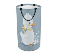 DWTJKMS Little White Duck Laundry Basket, Collapsible Dirty Clothes Hamper with Easy Carry Handles, Large Storage Basket for Laundry Room Dorm, Family
