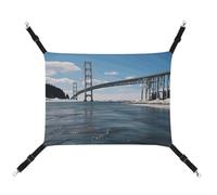 DWTJKMS Mackinac Suspension Bridge Cat Hammock Soft Sleeping Hammocks Adjustable Pet Hammock All Season Use for Cats, Ferret, Puppy, Rabbits, Small Animals (Classical)