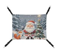 DWTJKMS Magical Christmas Cat Hammock Soft Sleeping Hammocks Adjustable Pet Hammock All Season Use for Cats, Ferret, Puppy, Rabbits, Small Animals (Classical)