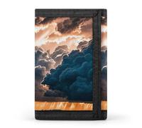 DWTJKMS Magnificent Rainstorm Cloud Wallet Minimalist Mens Slim Trifold Wallets Modern Fashion Wallets Anti-Theft Wallet Holds Cards And Cash