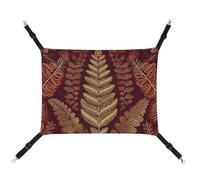 DWTJKMS Maroon Gold Pattern Cat Hammock Soft Sleeping Hammocks Adjustable Pet Hammock All Season Use for Cats, Ferret, Puppy, Rabbits, Small Animals (Classical)