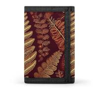 DWTJKMS Maroon Gold Pattern Wallet Minimalist Mens Slim Trifold Wallets Modern Fashion Wallets Anti-Theft Wallet Holds Cards And Cash