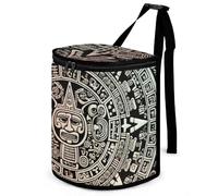 DWTJKMS Mayan Calendar End of The World Car Trash Can with Lid Large Capacity Hanging Auto Trash Bin Leak-Proof Waterproof Trash Bin Cars Must Haves Interior Accessories