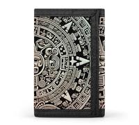 DWTJKMS Mayan Calendar End Of The World Wallet Minimalist Mens Slim Trifold Wallets Modern Fashion Wallets Anti-Theft Wallet Holds Cards And Cash