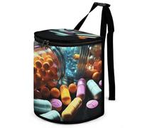 DWTJKMS Medicine Pills Car Trash Can with Lid Large Capacity Hanging Auto Trash Bin Leak-Proof Waterproof Trash Bin Cars Must Haves Interior Accessories