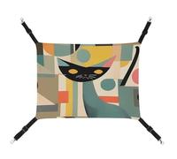 DWTJKMS Mid-Century Modern Art Cat Cat Hammock Soft Sleeping Hammocks Adjustable Pet Hammock All Season Use for Cats, Ferret, Puppy, Rabbits, Small Animals (Classical)