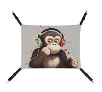 DWTJKMS Music Monkey Cat Hammock Soft Sleeping Hammocks Adjustable Pet Hammock All Season Use for Cats, Ferret, Puppy, Rabbits, Small Animals (Classical)