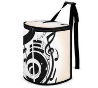 DWTJKMS Music Note Car Trash Can with Lid Large Capacity Hanging Auto Trash Bin Leak-Proof Waterproof Trash Bin Cars Must Haves Interior Accessories