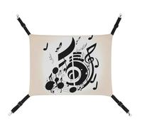 DWTJKMS Music Note Cat Hammock Soft Sleeping Hammocks Adjustable Pet Hammock All Season Use for Cats, Ferret, Puppy, Rabbits, Small Animals (Classical)
