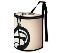 DWTJKMS Music Note Print Car Trash Can with Lid Large Capacity Hanging Auto Trash Bin Leak-Proof Waterproof Trash Bin Cars Must Haves Interior Accessories