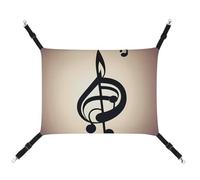 DWTJKMS Music Note Print Cat Hammock Soft Sleeping Hammocks Adjustable Pet Hammock All Season Use for Cats, Ferret, Puppy, Rabbits, Small Animals (Classical)