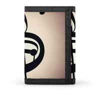 DWTJKMS Music Note Print Wallet Minimalist Mens Slim Trifold Wallets Modern Fashion Wallets Anti-Theft Wallet Holds Cards And Cash
