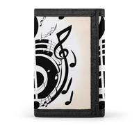DWTJKMS Music Note Wallet Minimalist Mens Slim Trifold Wallets Modern Fashion Wallets Anti-Theft Wallet Holds Cards And Cash