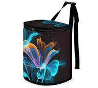 DWTJKMS Neon Flowers Car Trash Can with Lid Large Capacity Hanging Auto Trash Bin Leak-Proof Waterproof Trash Bin Cars Must Haves Interior Accessories