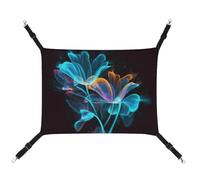 DWTJKMS Neon Flowers Cat Hammock Soft Sleeping Hammocks Adjustable Pet Hammock All Season Use for Cats, Ferret, Puppy, Rabbits, Small Animals (Classical)