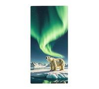 DWTJKMS Northern Lights Polar Bear Towel Light Weight Soft Bath Towel 28.7'' X 13.8'' Quick Dry Hand Towels Soft Super Absorbent Vacation Essentials Gift Ideal Everyday Use