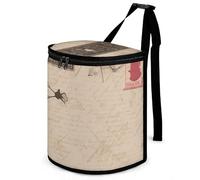 DWTJKMS Old Fashioned Mail Car Trash Can with Lid Large Capacity Hanging Auto Trash Bin Leak-Proof Waterproof Trash Bin Cars Must Haves Interior Accessories