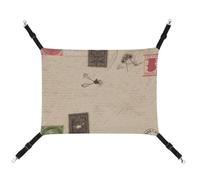 DWTJKMS Old Fashioned Mail Cat Hammock Soft Sleeping Hammocks Adjustable Pet Hammock All Season Use for Cats, Ferret, Puppy, Rabbits, Small Animals (Classical)