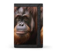 DWTJKMS Orangutan Taking Photo Wallet Minimalist Mens Slim Trifold Wallets Modern Fashion Wallets Anti-Theft Wallet Holds Cards And Cash